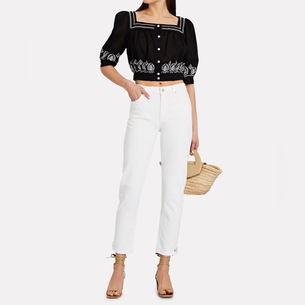 Agolde Toni Mid Rise Straight Jean in Glowed White Size 31